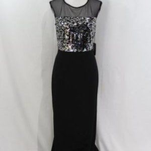 Vince Camuto Sequin & Mesh Gown